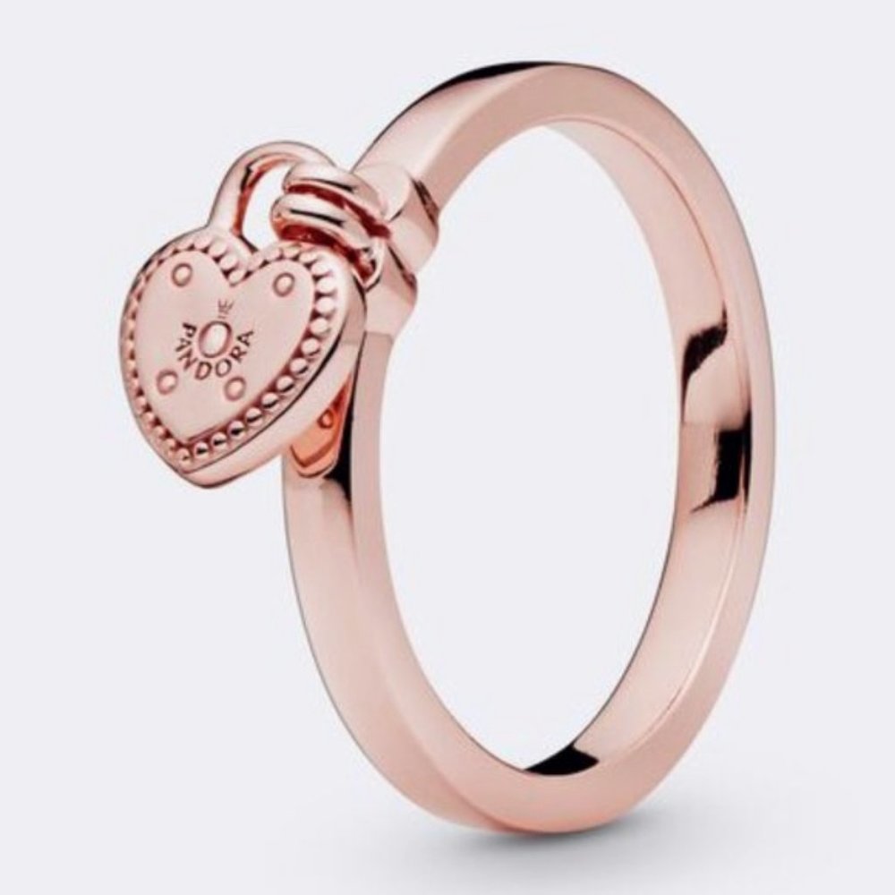Pandora Heart-Shaped Padlock Ring